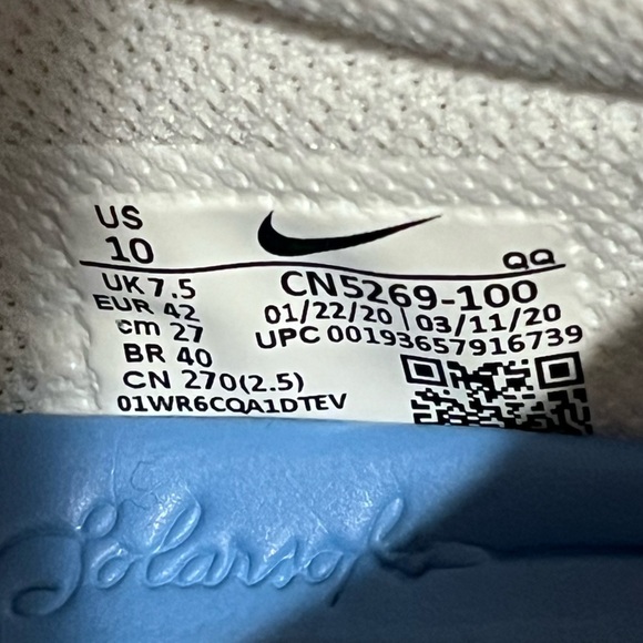 Nike SB Charge White Canvas Sneakers, size 10 - Picture 9 of 9